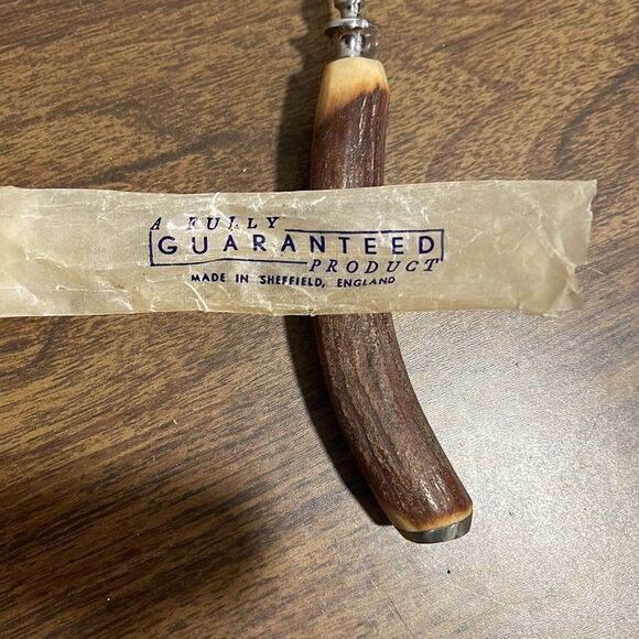 Vintage Sheffield Stag Horn Fork Set - Picture 3 of 5